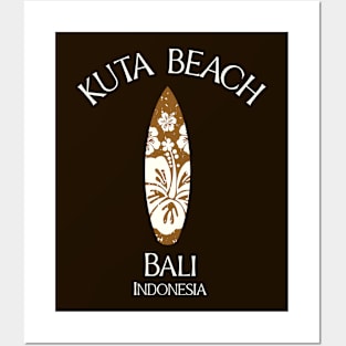 Kuta Beach - Bali - Indonesia Tropical Surfboard Posters and Art